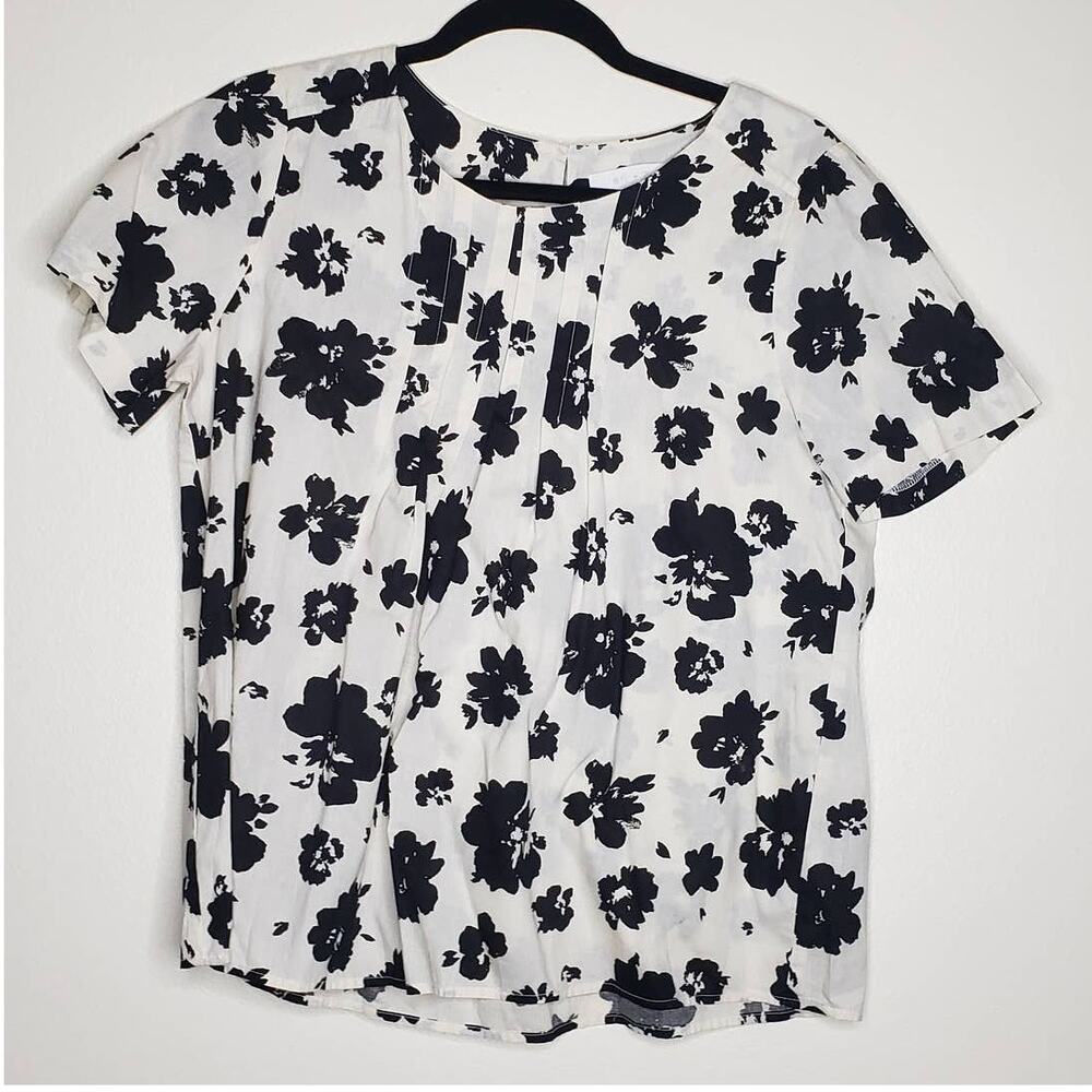 eri + ali| Anthroplogie Black Floral Blouse
